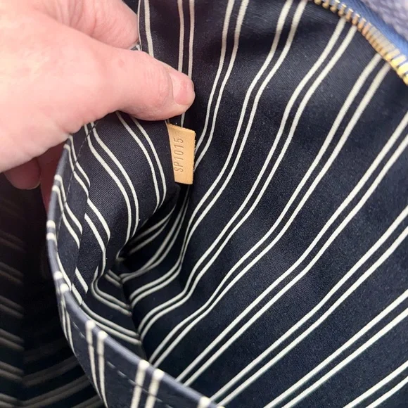 SOLD LOUIS VUITTON Y2K Vintage 2006 Blue Canvas Antigua Cabas - Picture 12 of 16